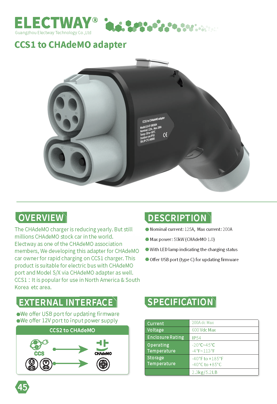 CCS1 to CHAdeMO Adapter