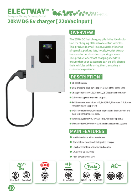 20kW DG Ev Charger (22oVac input)