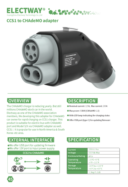 CCS1 to CHAdeMO Adapter